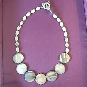 Black Mother of Pearl Necklace.